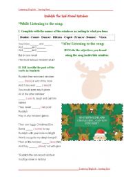 English Worksheet: Rudolph worksheet