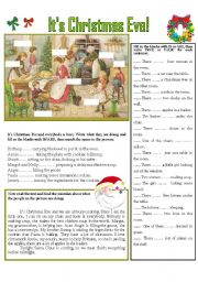 English Worksheet: ITS CHRISTMAS EVE!