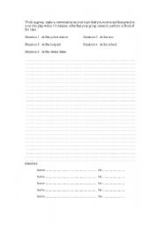 English worksheet: Role play