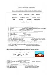 English worksheet: worksheet