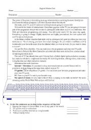 English Worksheet: Test - Media and New technologies