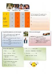 English Worksheet: can / cant  have got /has got