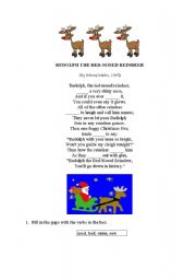 English worksheet: Rudolph the red-nosed reindeer