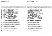 English Worksheet: Present simple exercises
