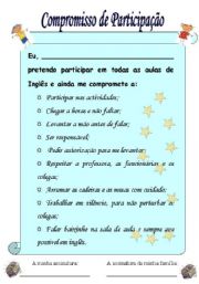 English Worksheet: Compromisso de Participao