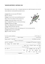 English Worksheet: Reported Speech - an interview