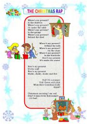 English Worksheet: The Christmas Rap