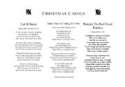 English Worksheet: Christmas carols