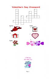 English worksheet: Valentines Day