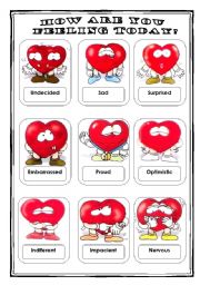 English Worksheet: Feelings (1/3)