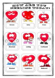 English Worksheet: Feelings (3/3)