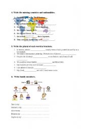 countries, nationalities, family, plural