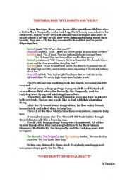 English Worksheet: A Fable : inner beauty is the real beauty
