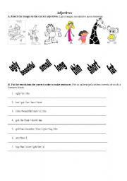 English worksheet: Adjectives