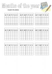 English worksheet: Months