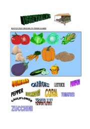 English worksheet: VEGETABLES