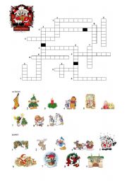 English Worksheet: Christmas Crosswords