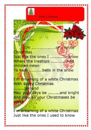 English Worksheet: White christmas Shaina Twain