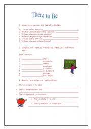 English worksheet: exercise there to be