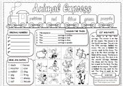 English Worksheet: Animal Express