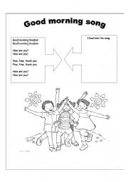 English Worksheet: Good morning song