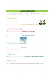 English worksheet: Present Continuous