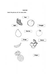 English worksheet: Food