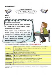 English Worksheet: The Writing Process