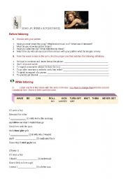 English Worksheet: If I were a boy - Song Activity