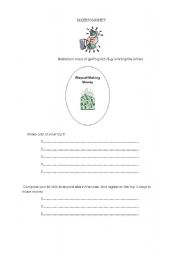 English worksheet: Making money - conversation/writing