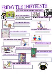 English Worksheet: Friday, the thirteen