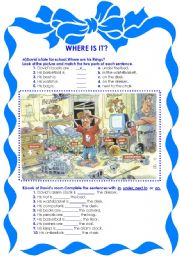 English Worksheet: Where is it? / Prepositions