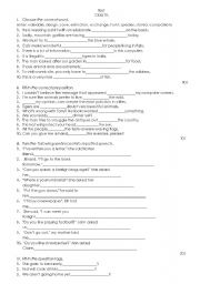 English worksheet: Test