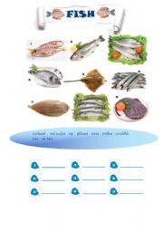English Worksheet: fish vocabulary