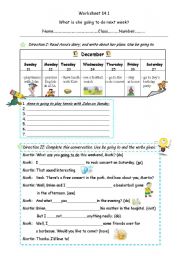 English Worksheet: be going to