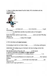 English Worksheet: pronouns