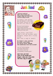 English Worksheet: Junk food