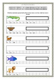 English Worksheet: Writing Activity for Practicing ABCs