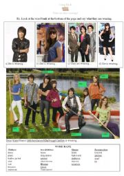 English Worksheet: Camp Rock Fashion