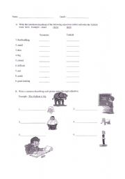 English Worksheet: Adjectives (synonyms)