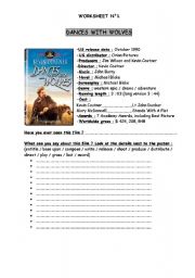 DANCES WITH WOLVES Worksheet 1