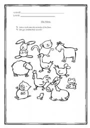 English Worksheet: Animals of the farm