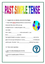 English worksheet: Past Simple tense