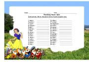 Nouns Pluralizing Quiz