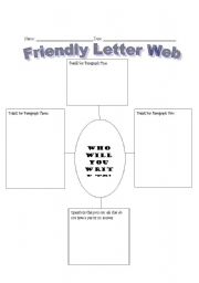 English worksheet: Friendly Letter