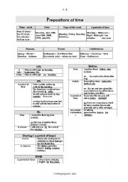 English Worksheet: ^prepositions of time