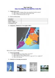 English Worksheet: New York City