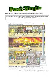 English Worksheet: Past Simple: The Great Fire 1666 (London)
