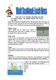 English Worksheet: Loch Ness