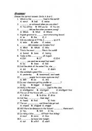 English worksheet: Grammar Phenomena